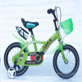 green color children bicycle with training wheels hot sale kids bike for boys and girls